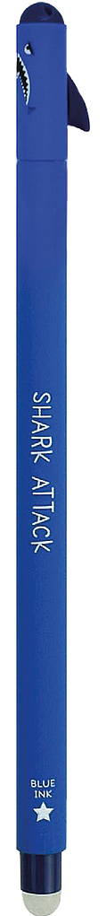 Shark Attack: Blue Erasable Pen