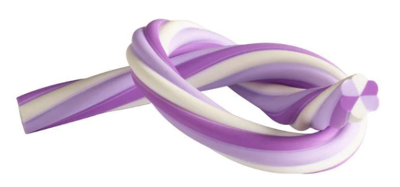 Tri-Colour Bendy Scented Eraser (Purple + White)
