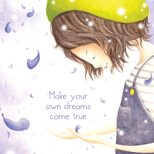 Jacaranda Snow Gift Card: &quot;Make your own dreams come true&quot;