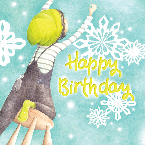 Jacaranda Snow Gift Card: &quot;Happy Birthday&quot;